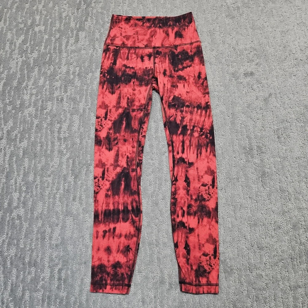 Lululemon Align Pant II 25" Game Day Red Black Multi 4 - Picture 1 of 9